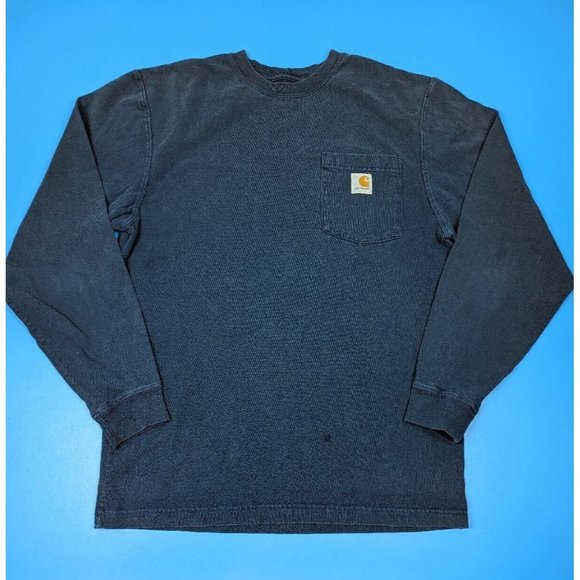 Carhartt Shirts Carhartt Orignal Fit Mens Blue Long Sleeve Workwear Pocket Shirt Small